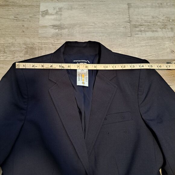 American Airlines Lands End Women’s Size 4 Navy Blue Blazer Wool Blend NEW NWT - Picture 7 of 13